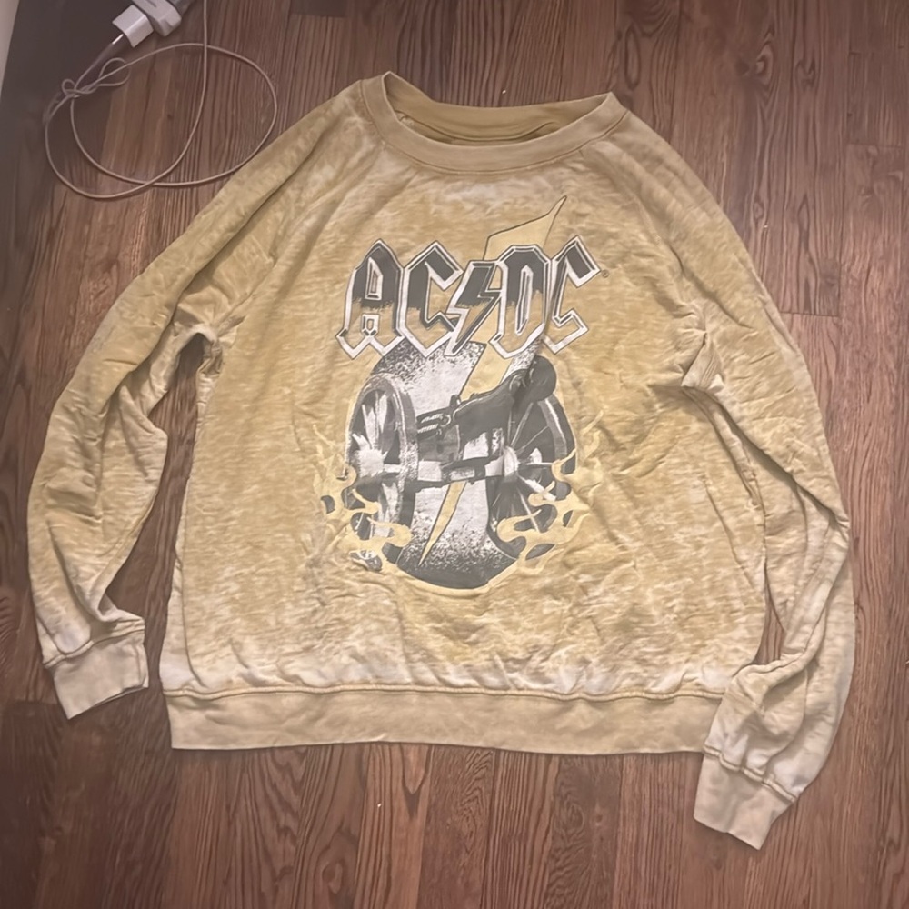 AC/DC Women's Yellow Graphic Top